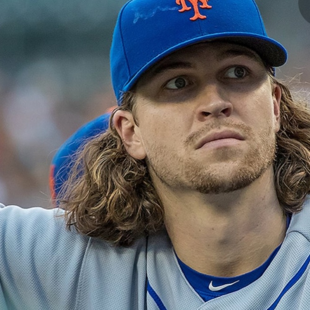 NY METS Jacob Degrom hat baseball cap with hair Citi Field 9/17/2016 -NEVER WORN